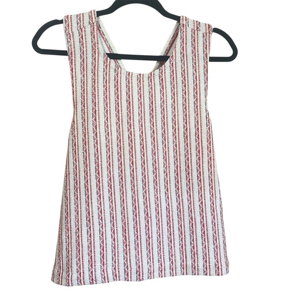 Madewell Bouclé Stripe Cross-Back Tank Top - Picture 2 of 9
